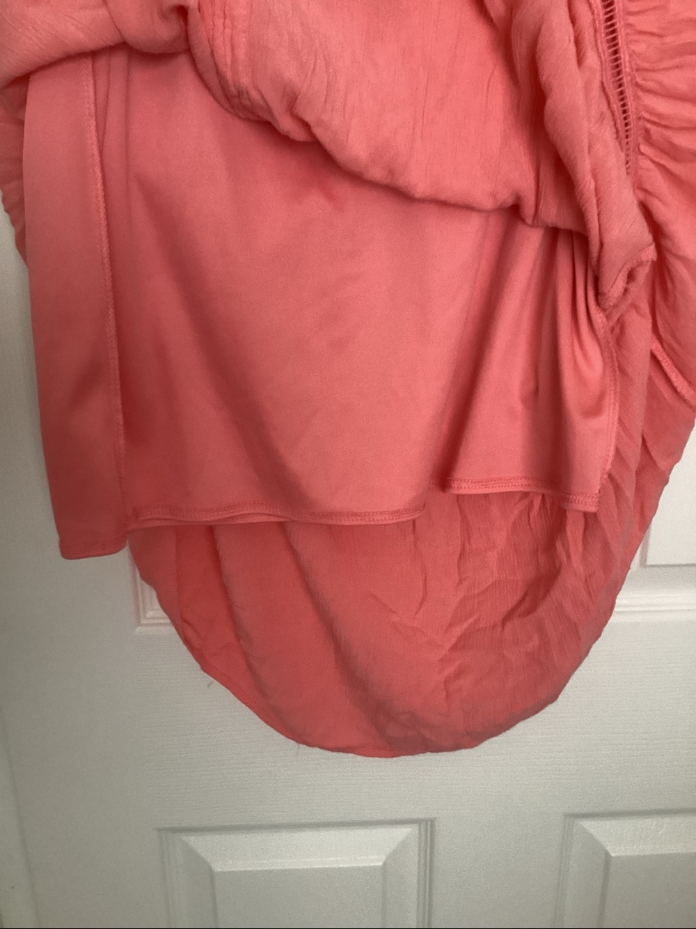 peach orange boho skirt - Picture 4 of 5